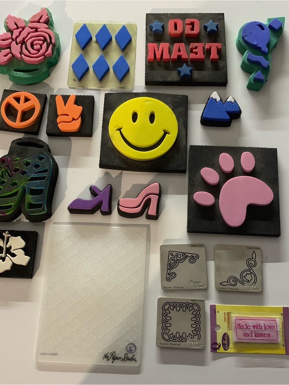 Chunky Stamps Die Cuts Embossing Folder 18 piece LOT